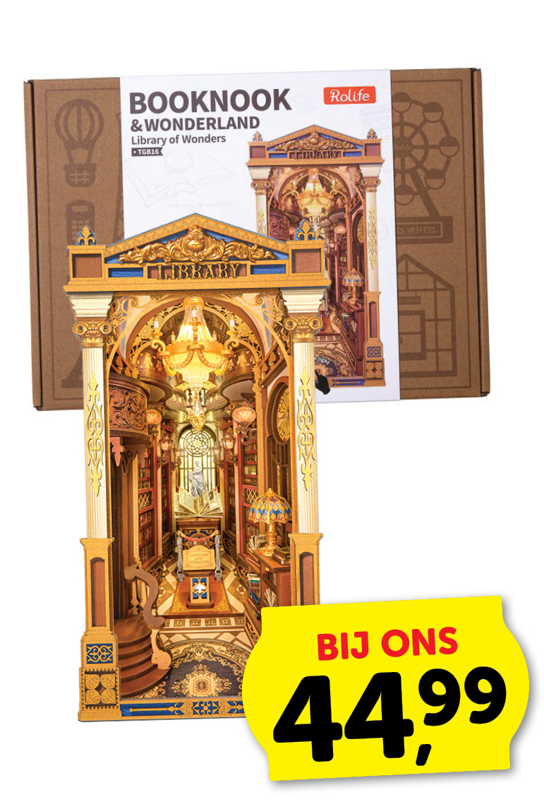 Robotime Book Nook Library of Wonders