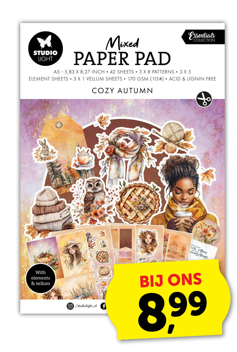 Studio Light Essentials Mixed paper pad Autumn Essentials
