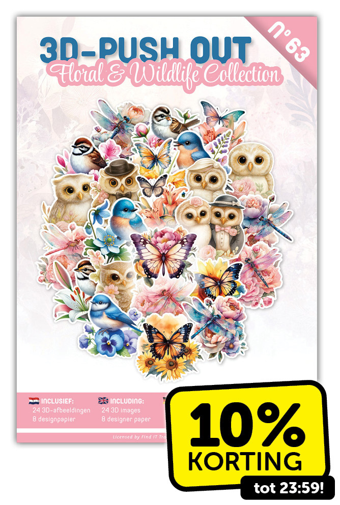 3D Push-Out Book 63 Floral & Wildlife Collection