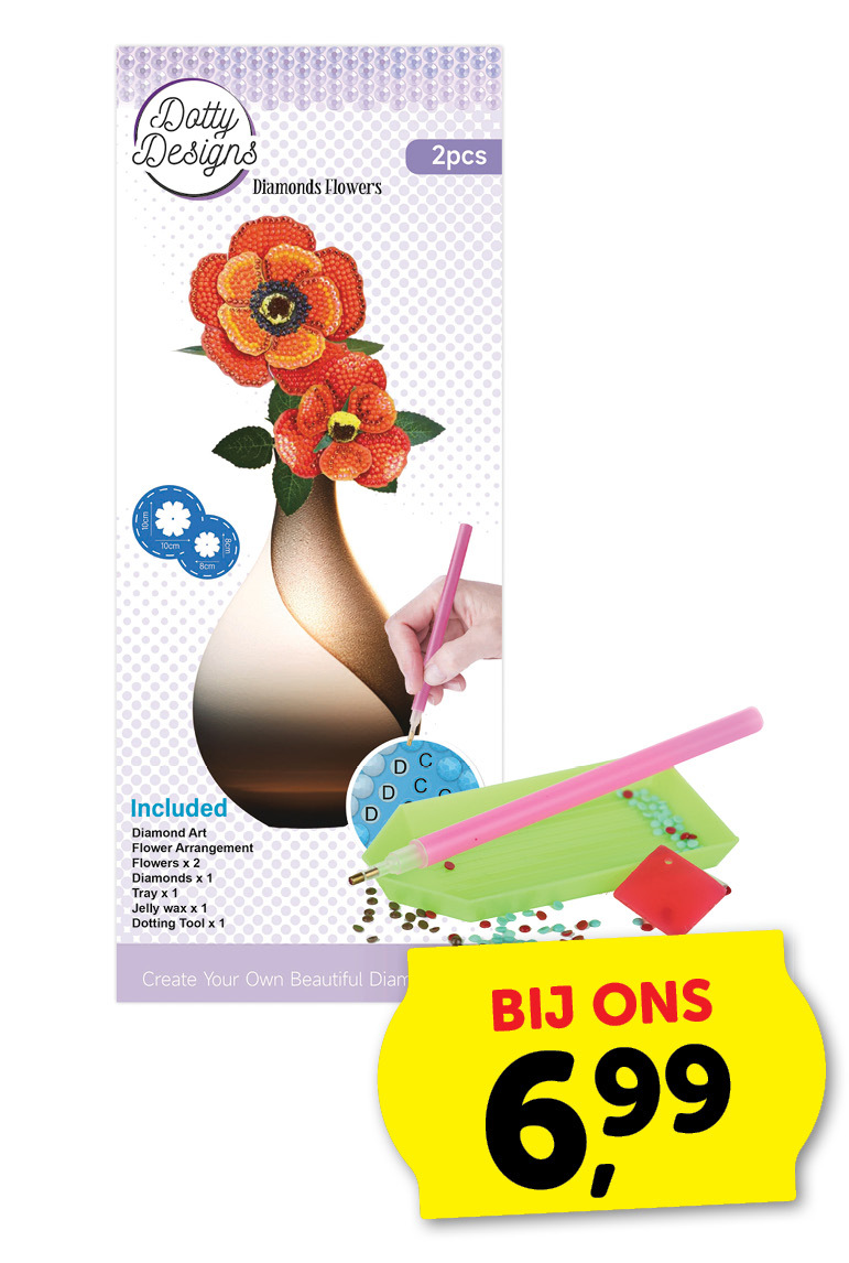 Dotty Design Diamonds Flowers Orange