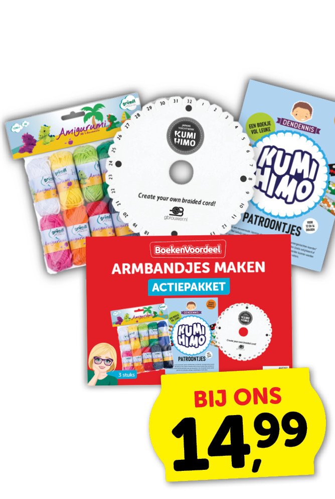 Actie pakket armbandjes maken met de Kumihimo schijf