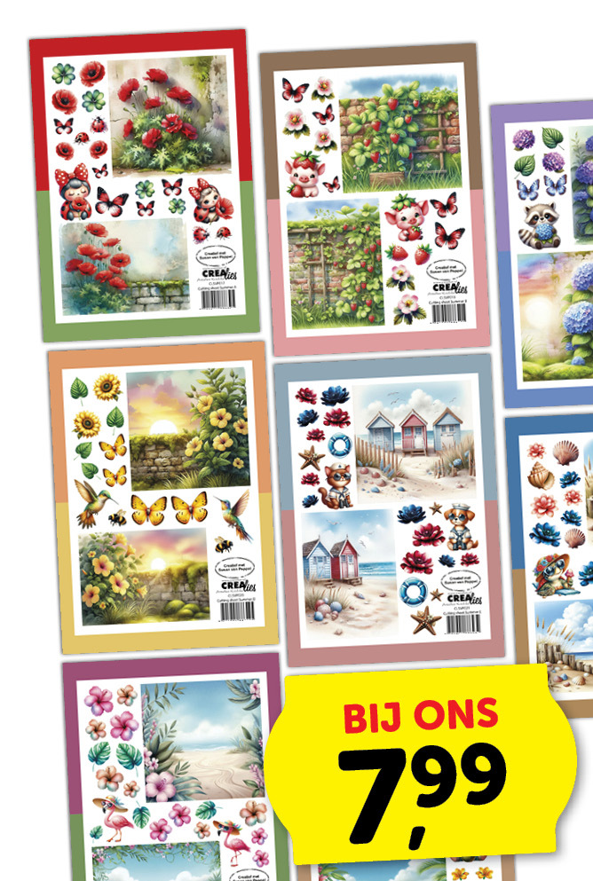 Crealies Zomercollectie Knipvellen A-H